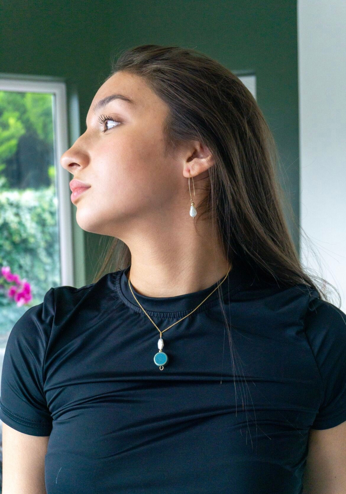 Keshi fresh water pearl earrings