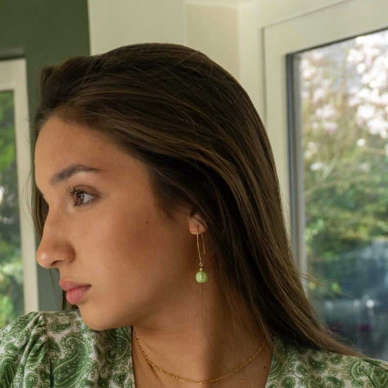 Frosted Pearl Earrings