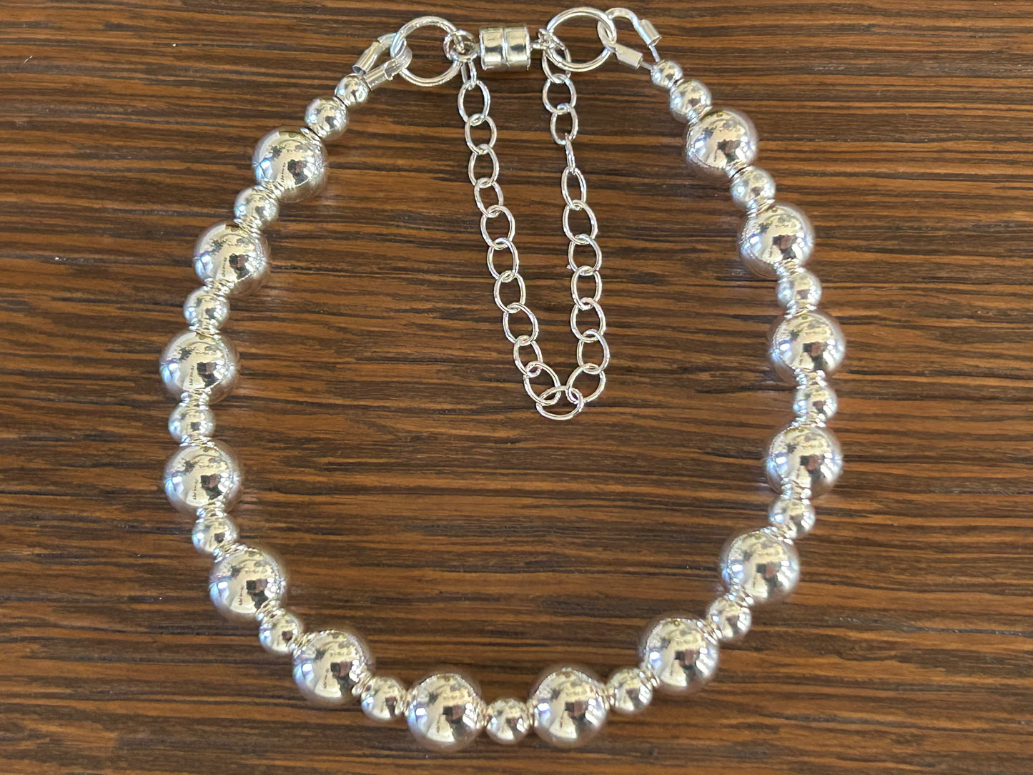 Large Beaded 14K Gold Filled (or Silver) Bracelet