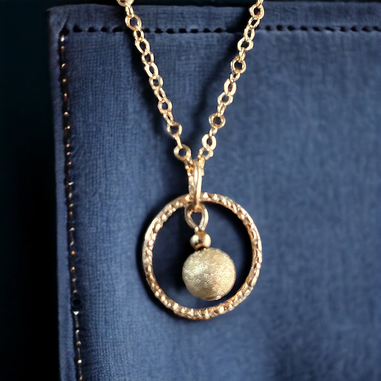 Framed Frosted Ball (14K Gold Filled)