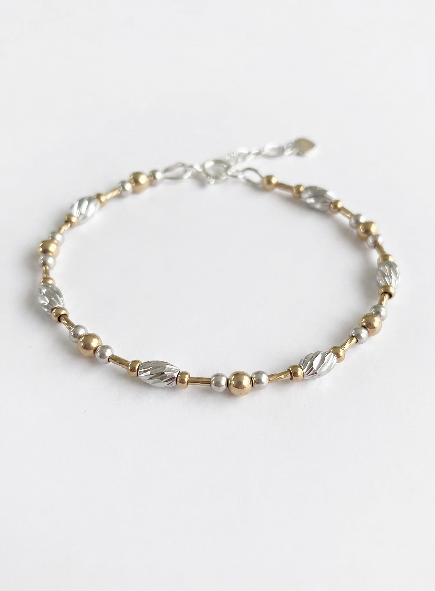 Oval Gold and silver mixed metal bracelet