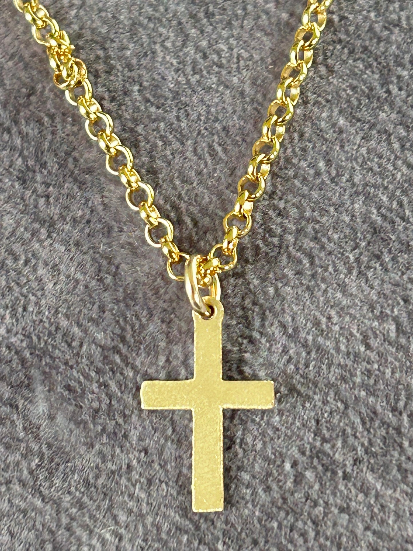 Men’s Gold Cross and chain