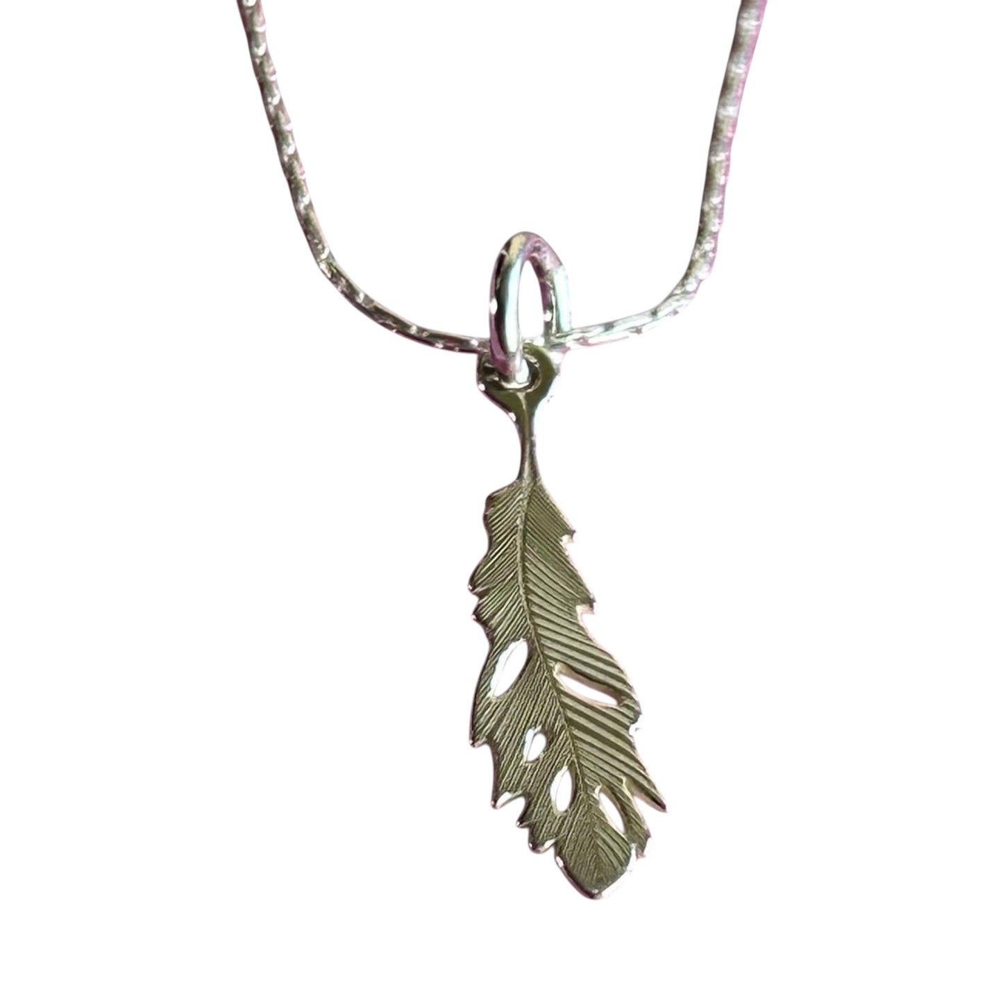 Golden Feather Necklace