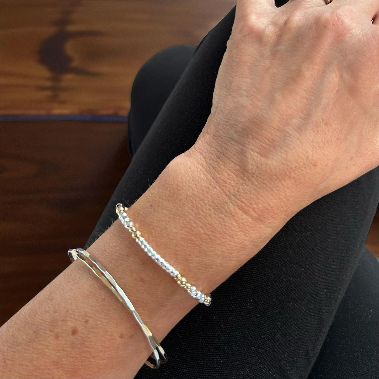 Trinity mixed metal bracelet