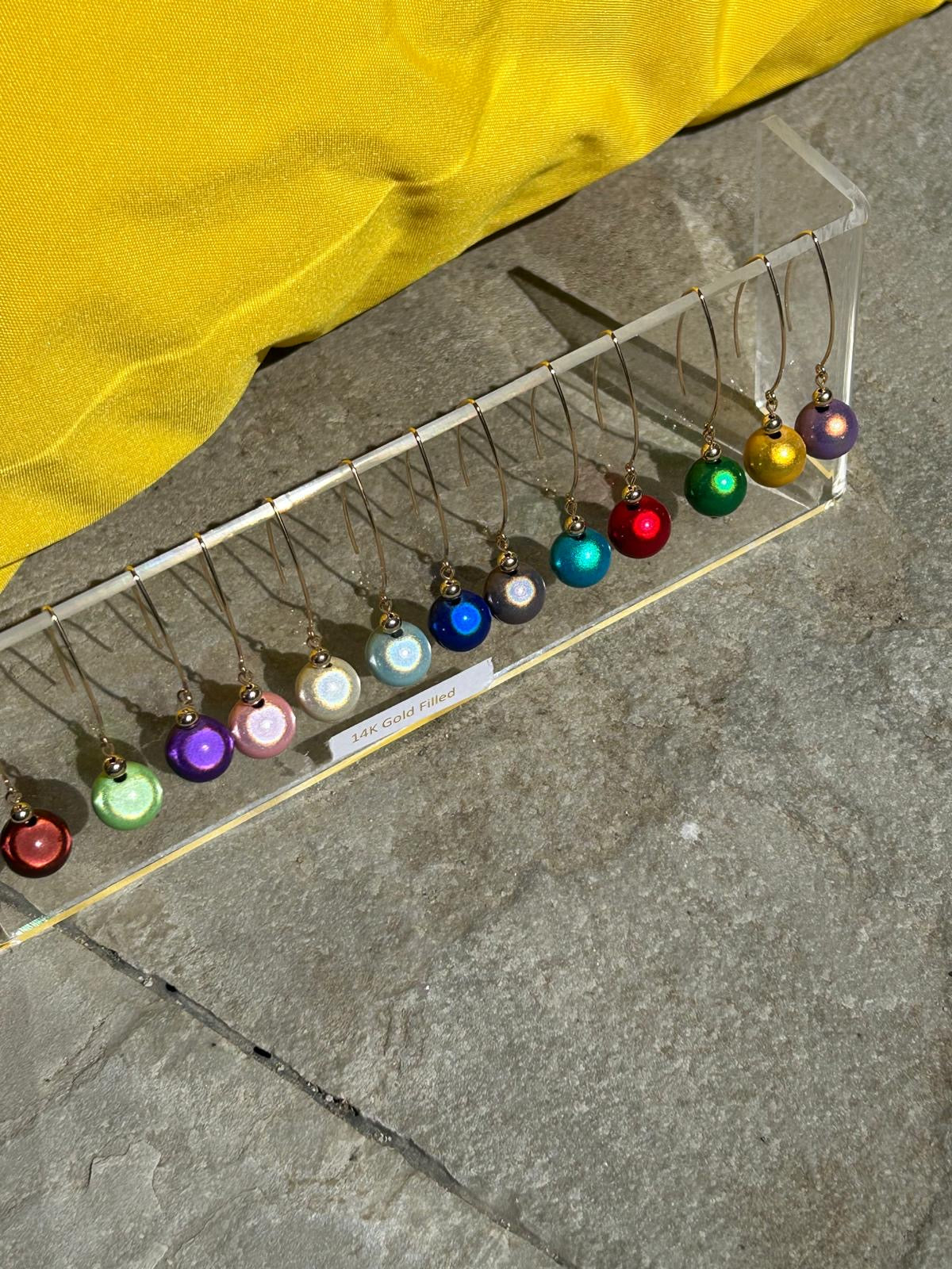 Multicolour Gold Filled Earrings