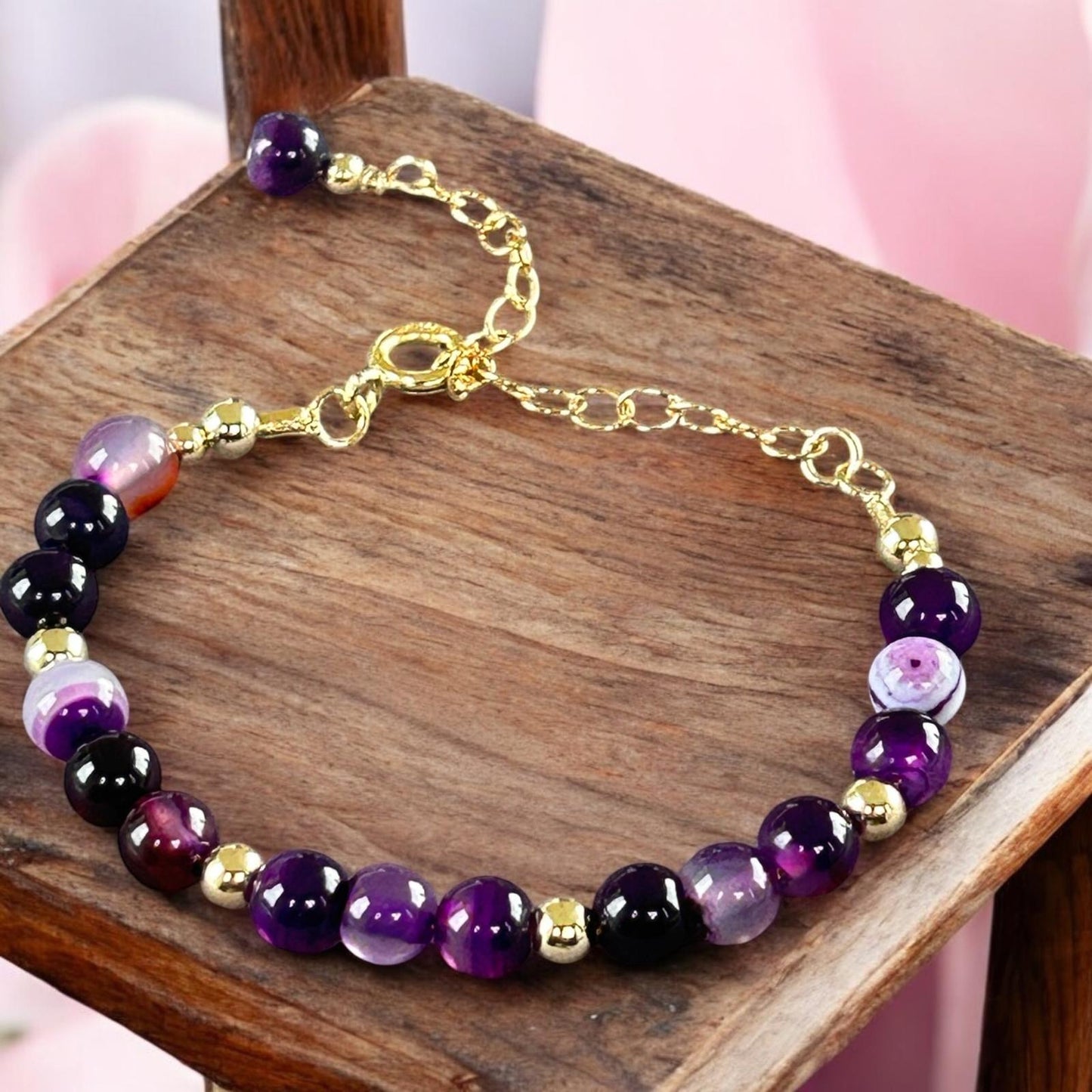 Purple Agate Bracelet