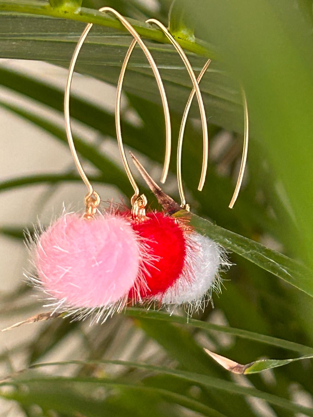 Feminine Soft Pink/Red/many other Pom Poms