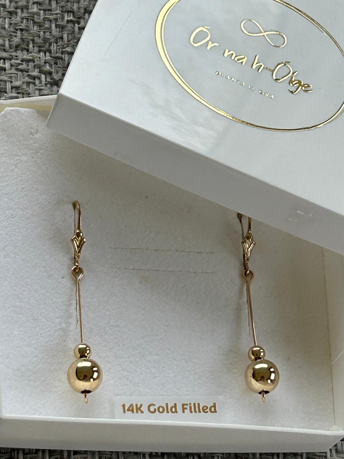 Golden Ball Earrings