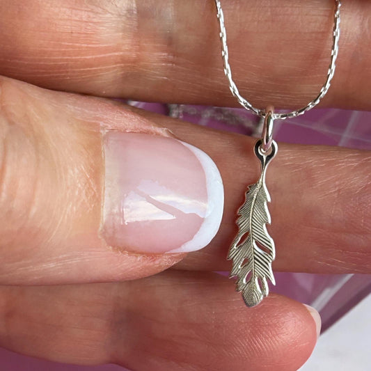 Silver Feather Necklace