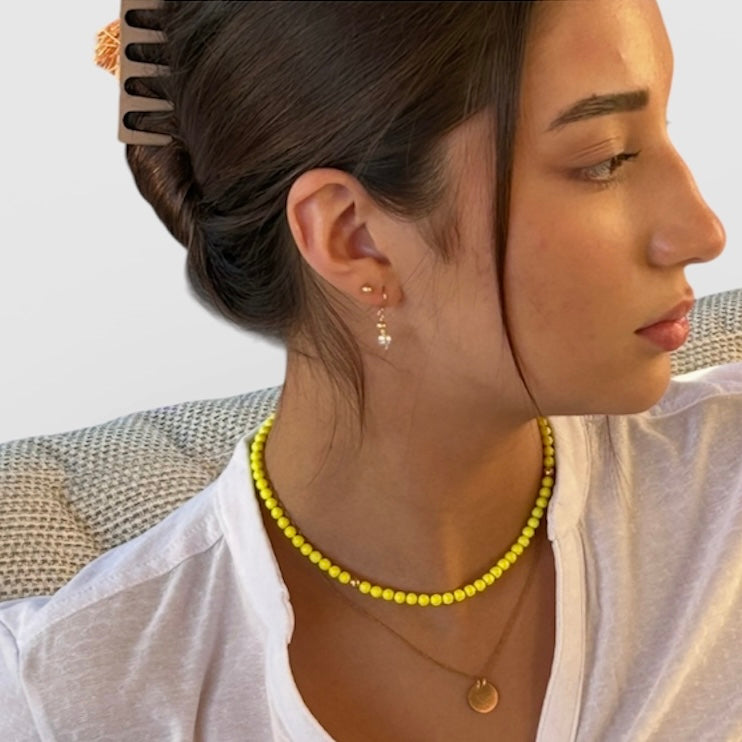 Neon yellow necklace