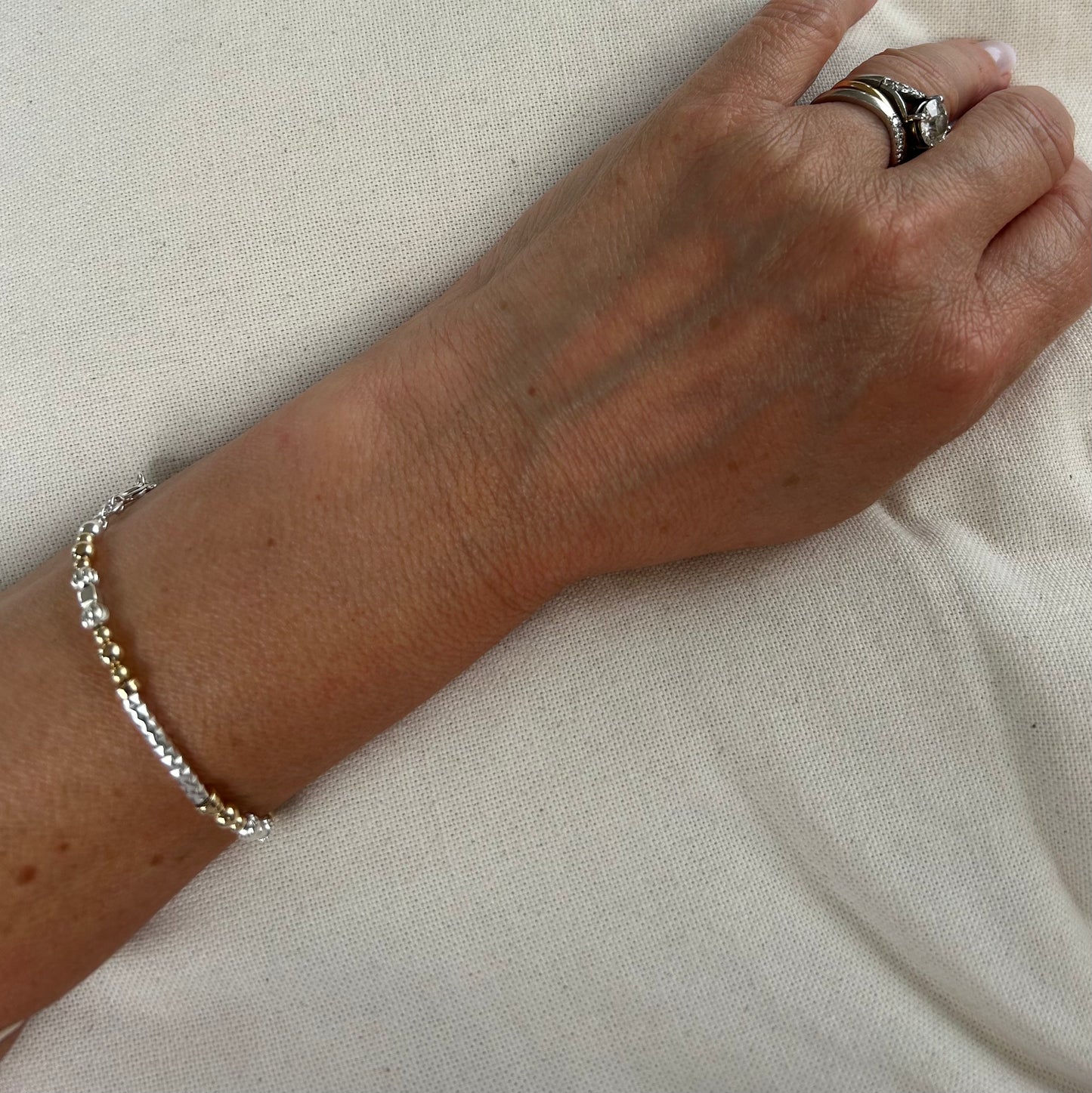 Trinity mixed metal bracelet