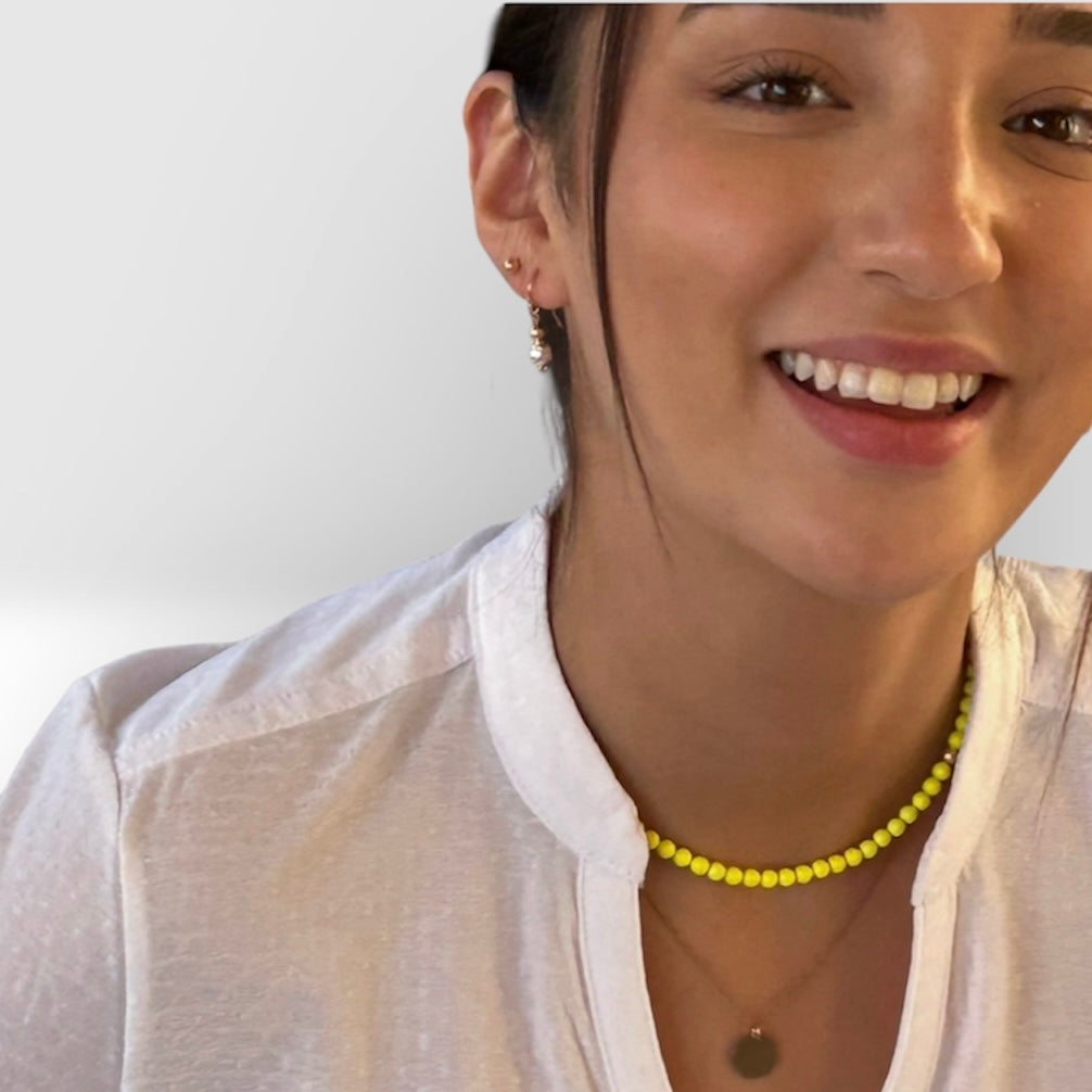 Neon yellow necklace