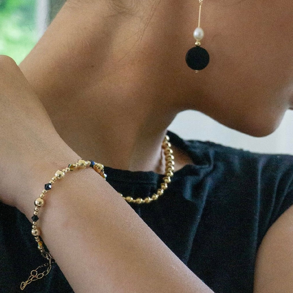 Swarovski X Gold Bracelet