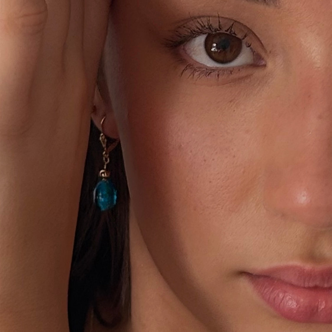 Indian Turquoise Fleur de Lis earrings.