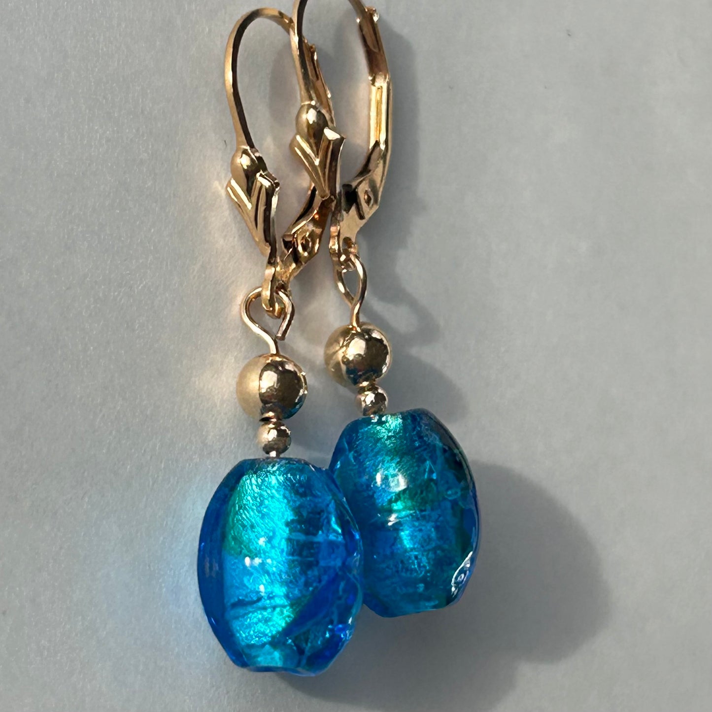 Indian Turquoise Fleur de Lis earrings.