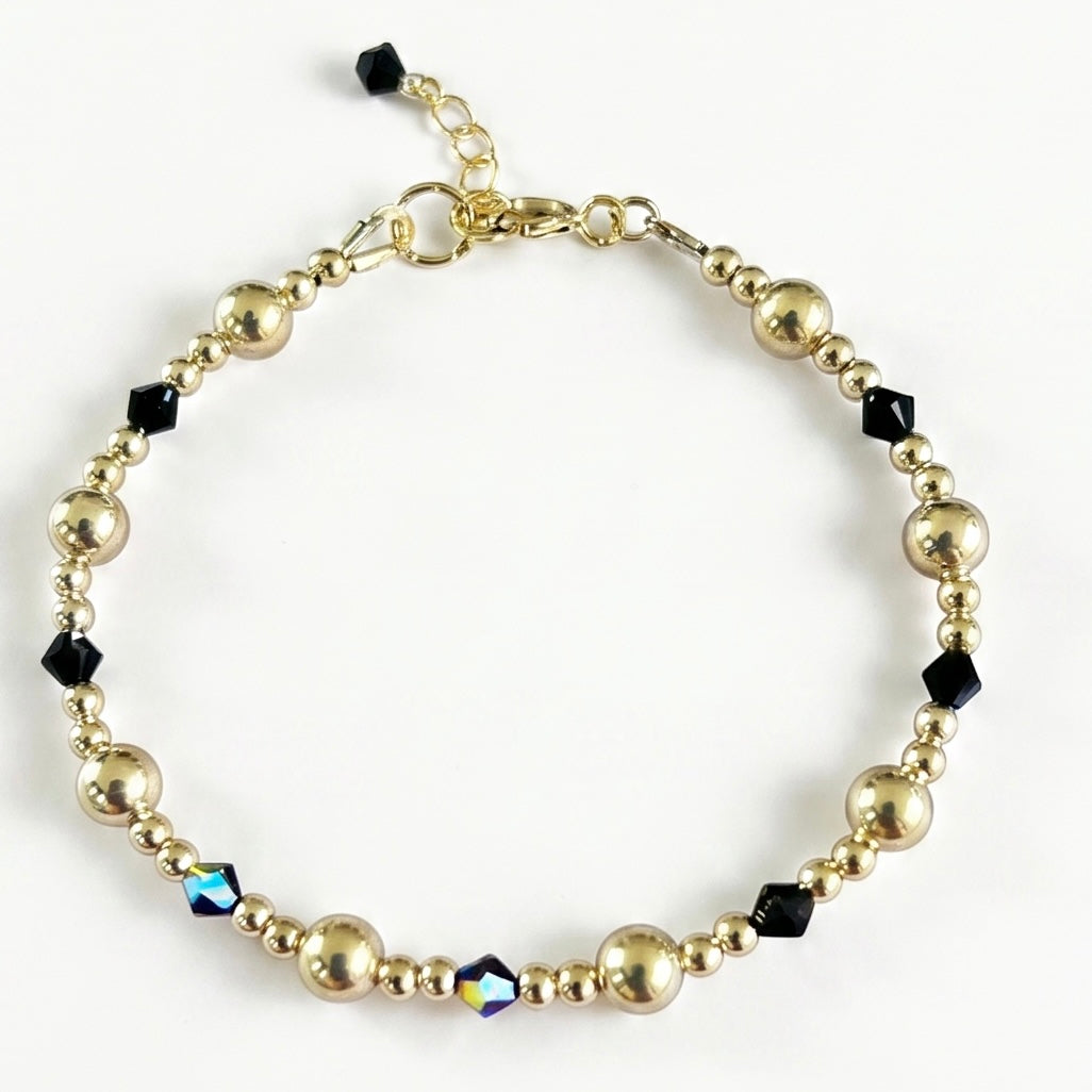 Swarovski X Gold Bracelet