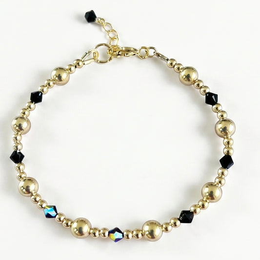Swarovski X Gold Bracelet