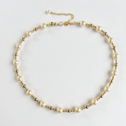 Swarovski Pearl Necklace (Gold Filled)