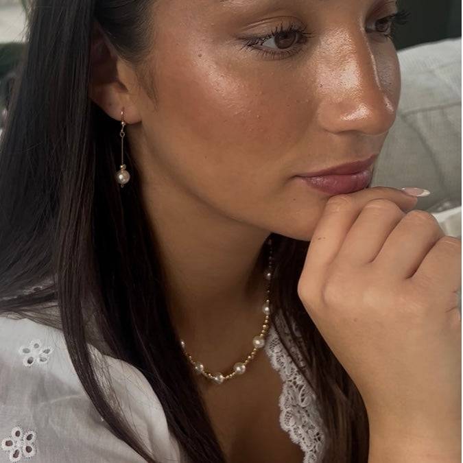 Swarovski Pearl Necklace (Gold Filled)