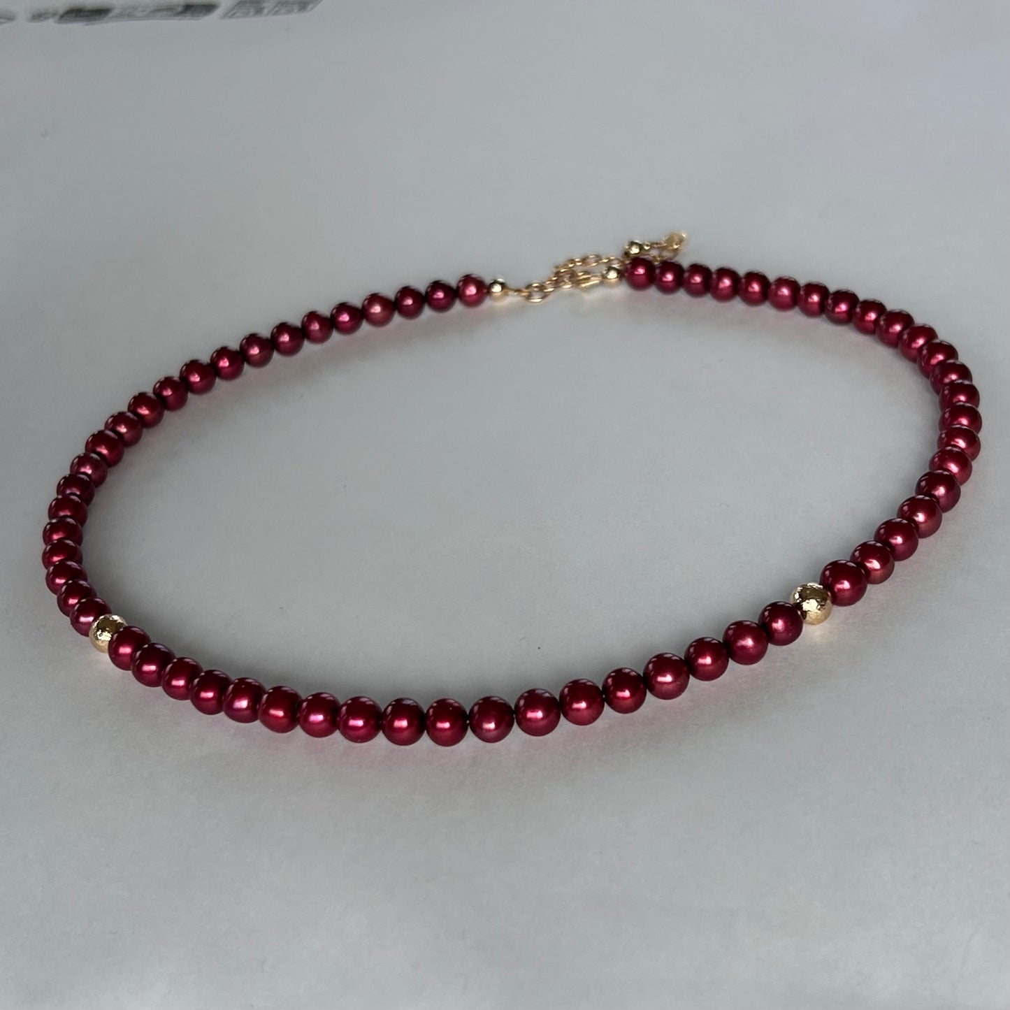 Burgundy Fresh Water Pearl necklace