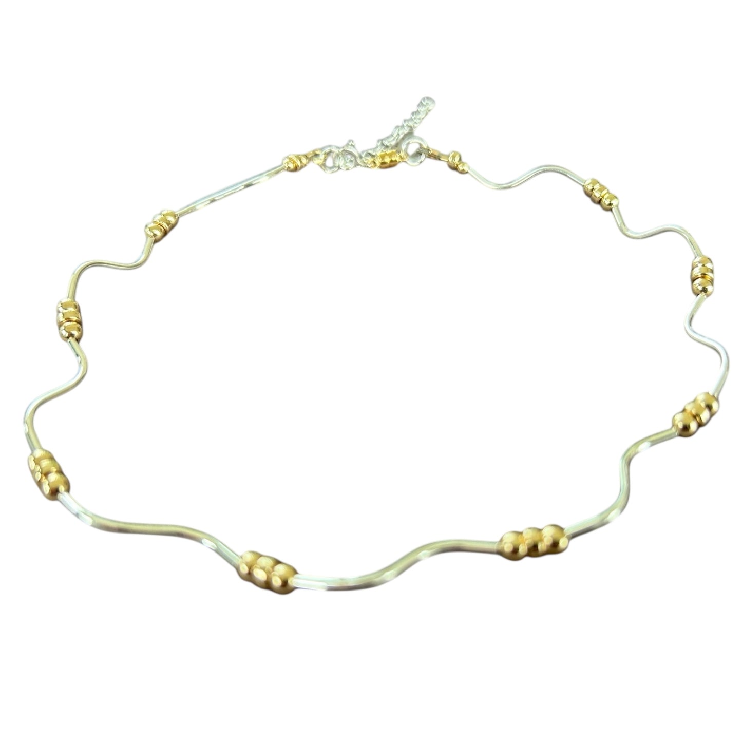 Twisted mixed metal necklace