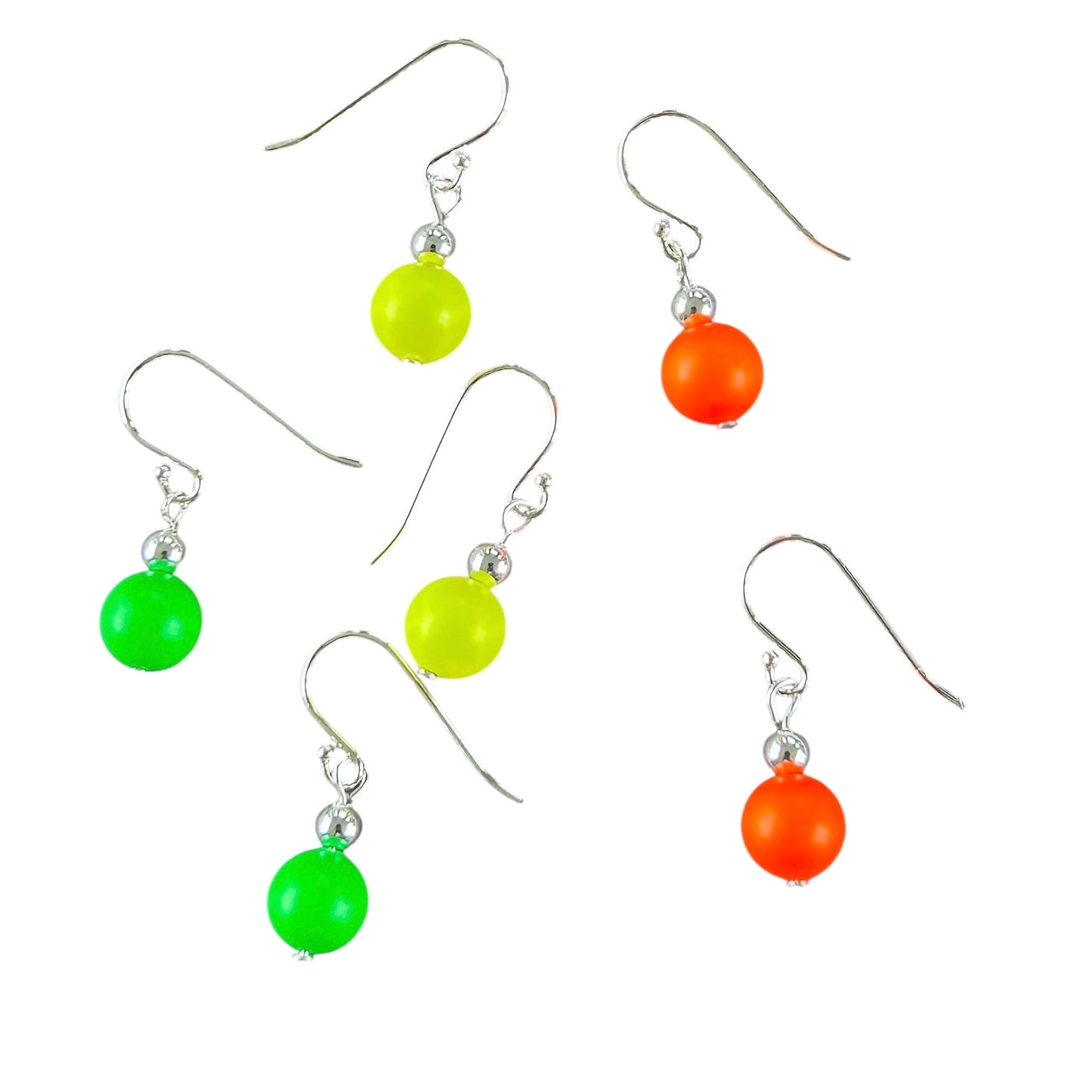 Neon Silver Earrings