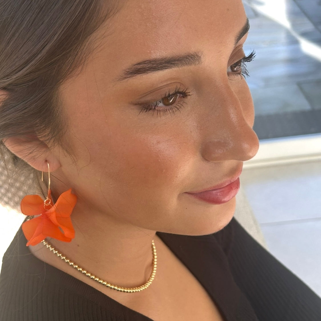 Tangerine Bloom Earrings
