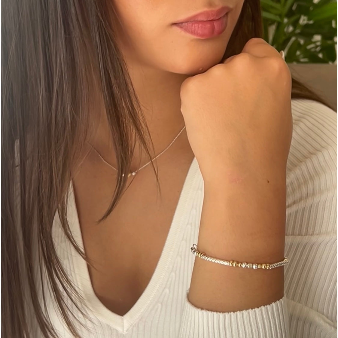 Trinity mixed metal bracelet