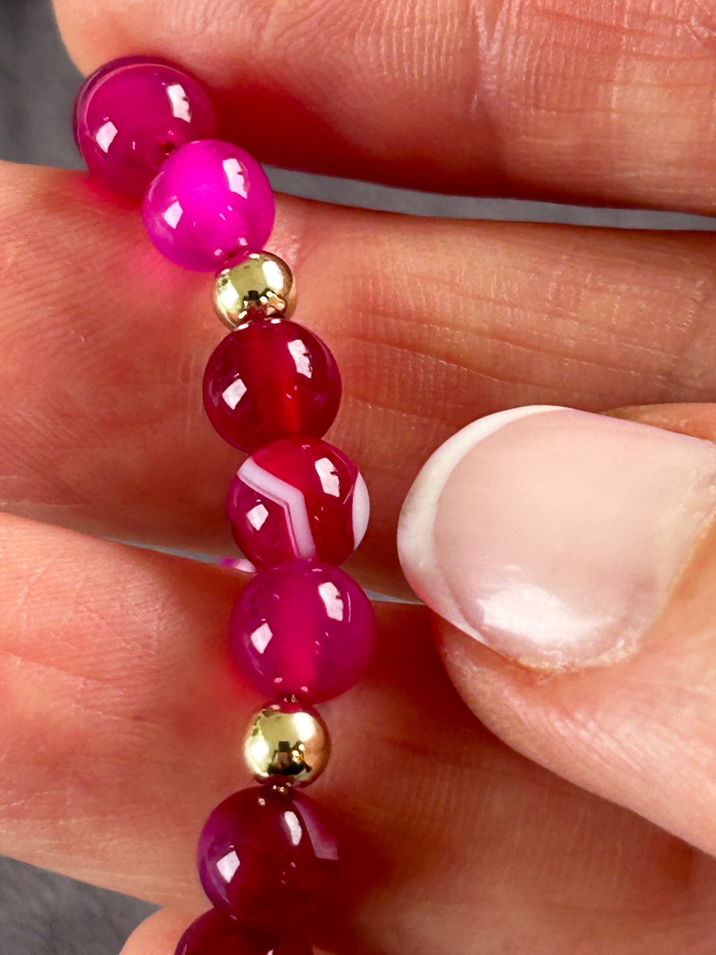 Pink Agate bracelet