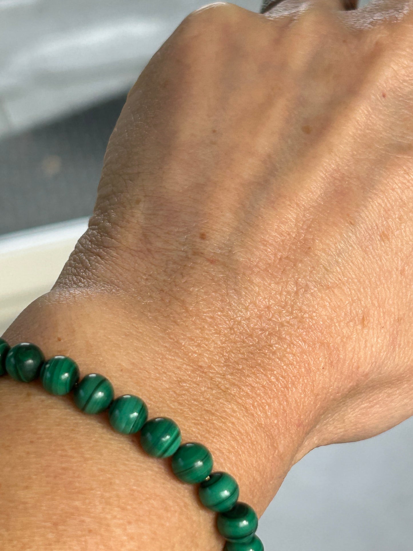 Malachite gemstone bracelet