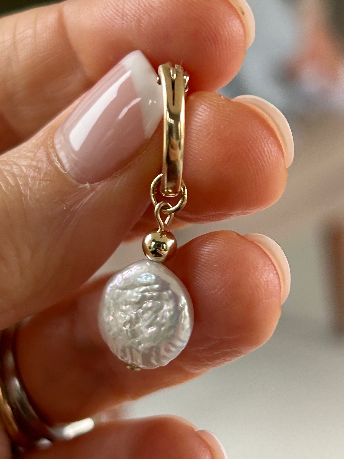 Fresh Water Pearl huggies