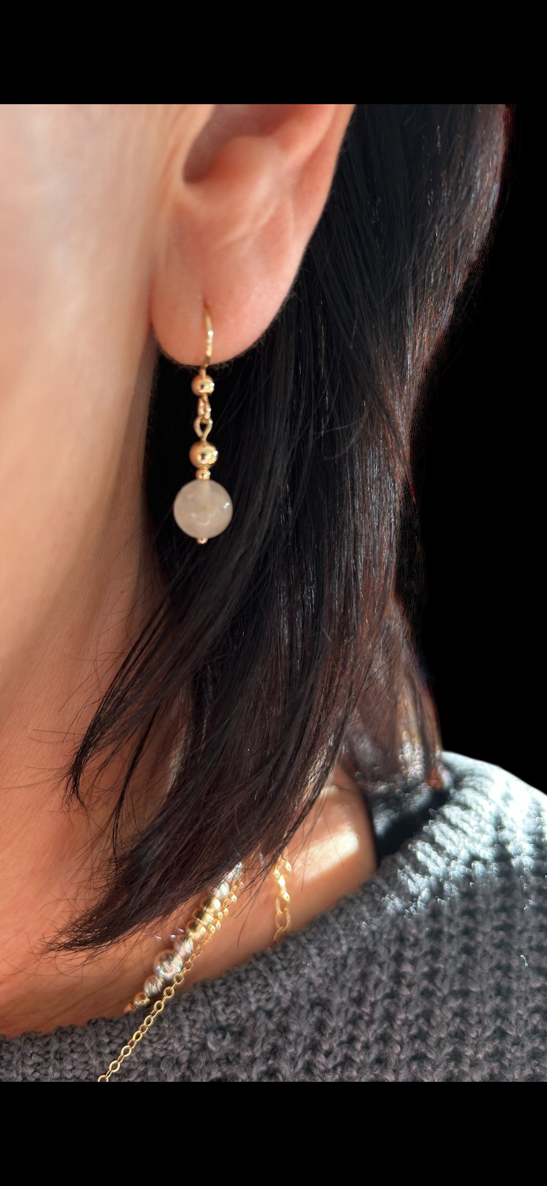 Rose Quartz earrings