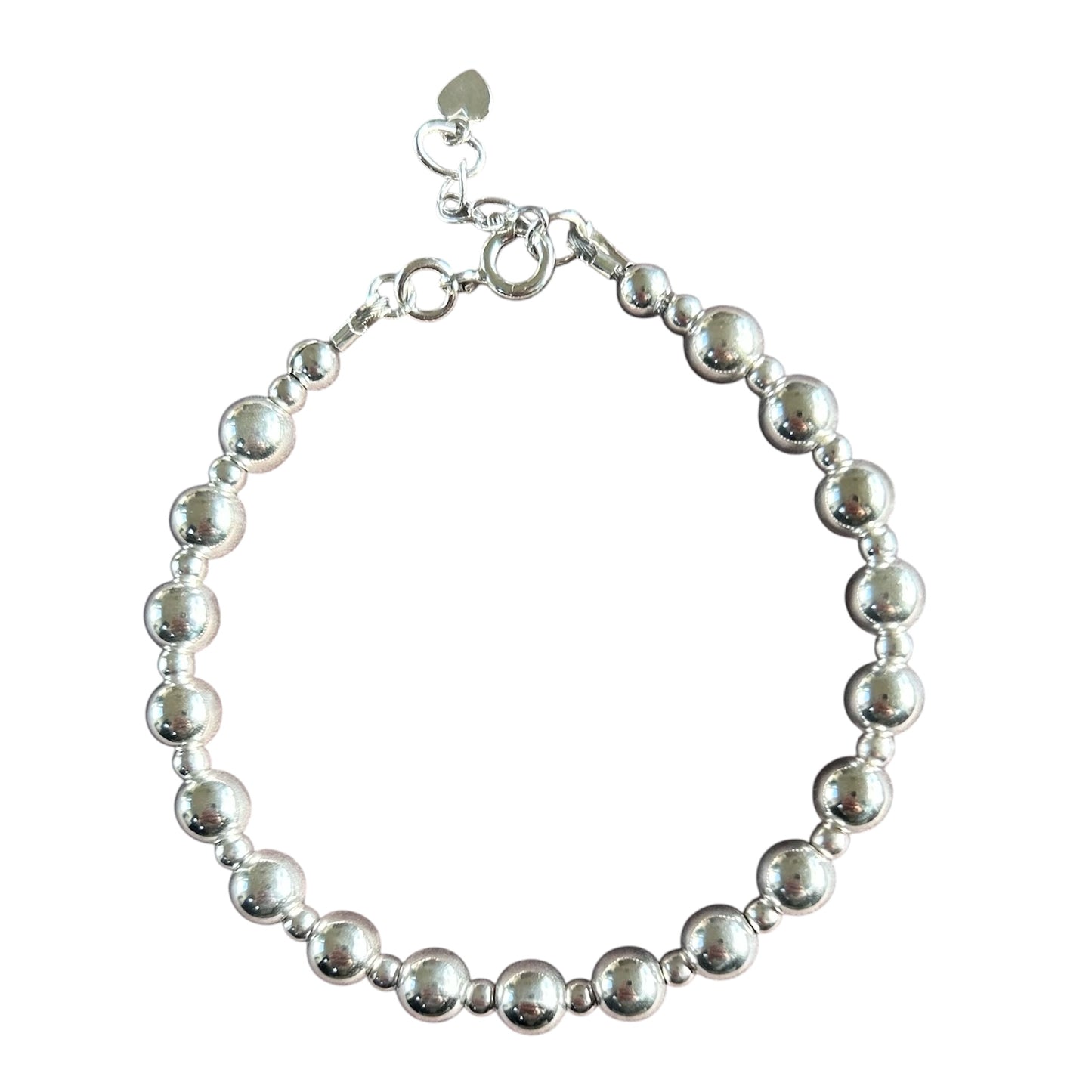Large Beaded 14K Gold Filled (or Silver) Bracelet