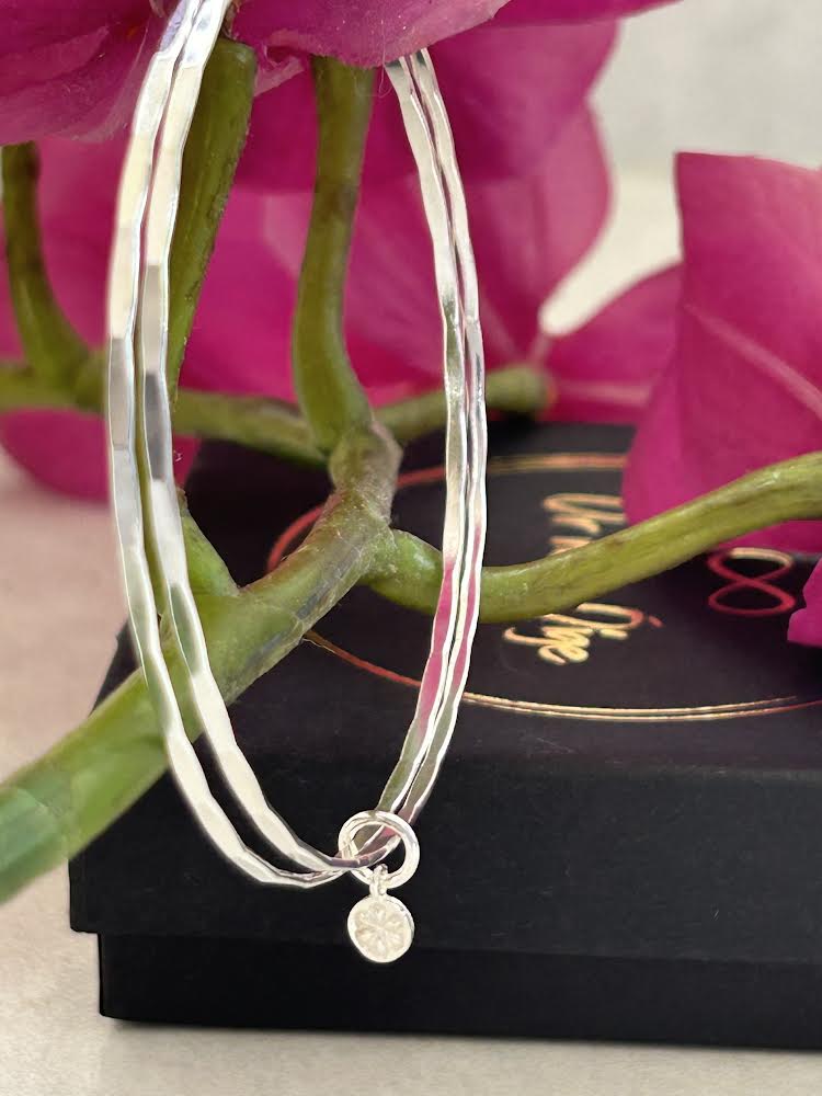 Silver Daisy Bangles