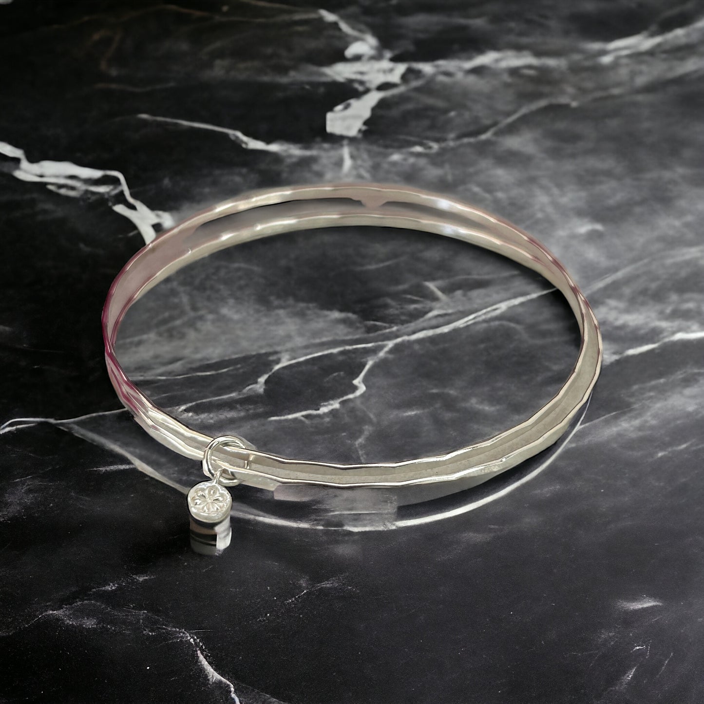 Silver Daisy Bangles