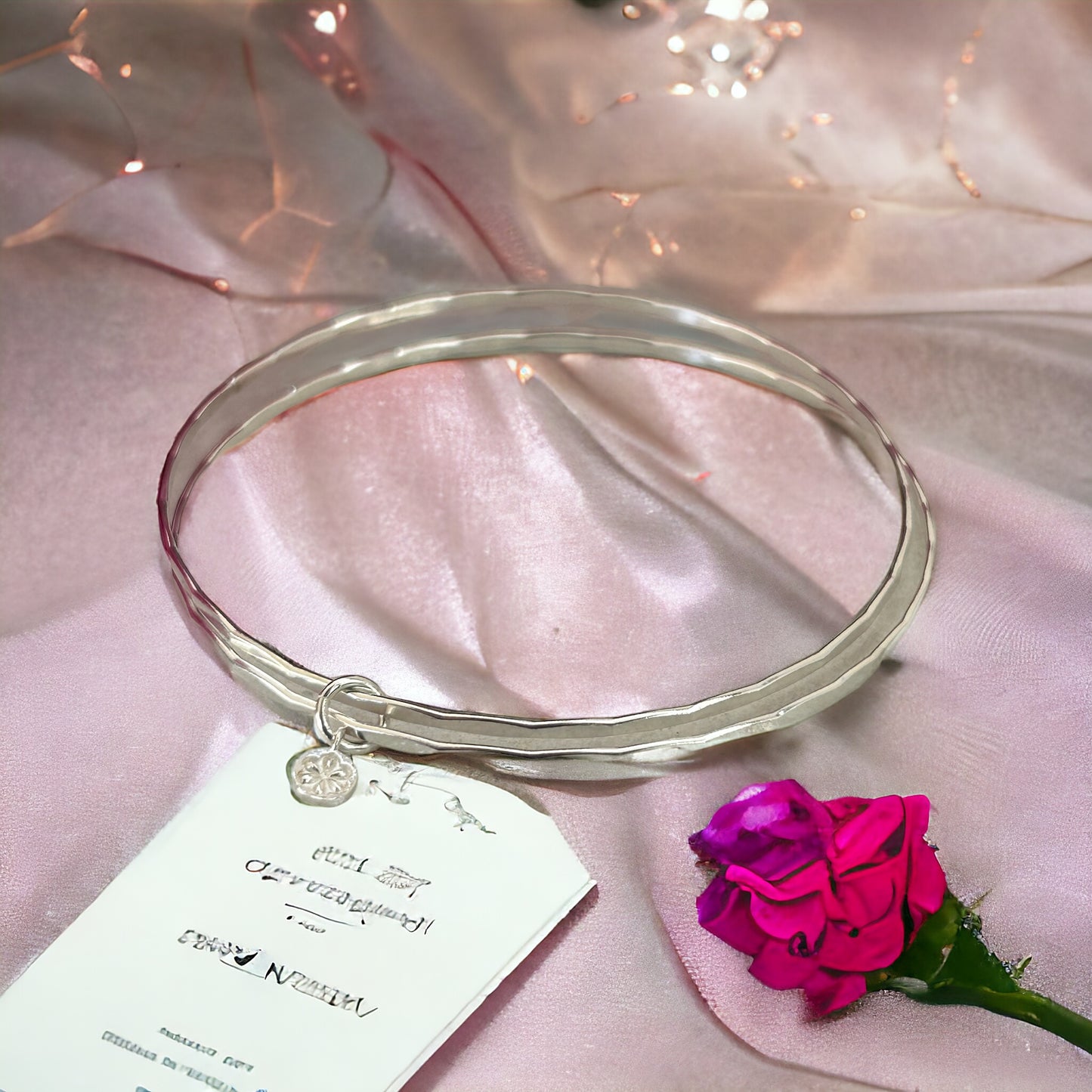 Silver Daisy Bangles
