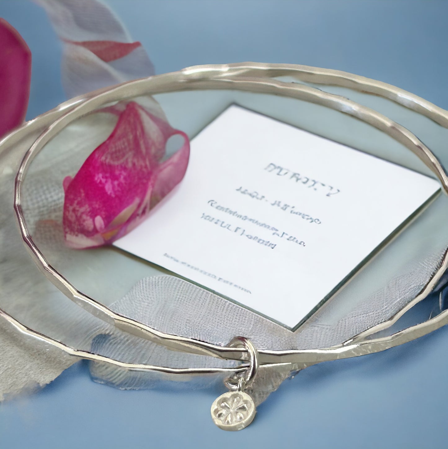 Silver Daisy Bangles