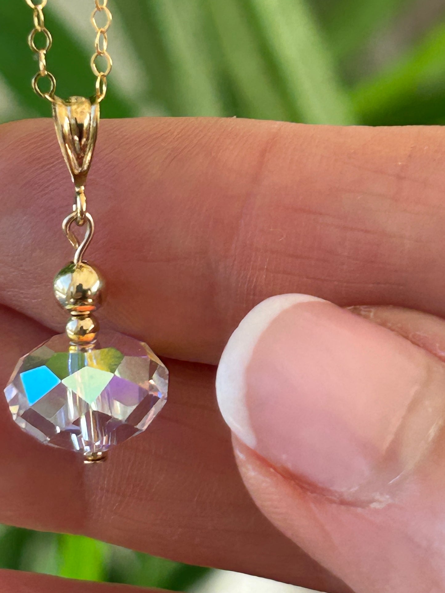 Swarovski B necklace