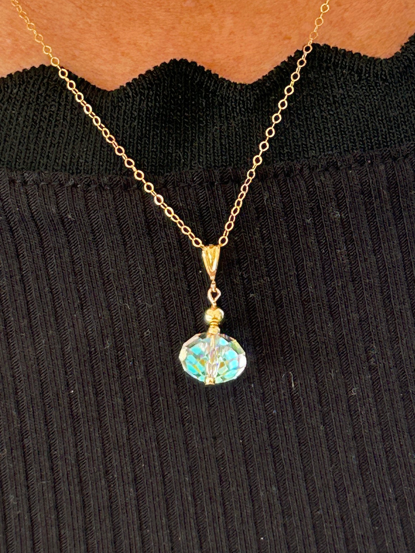 Swarovski B necklace