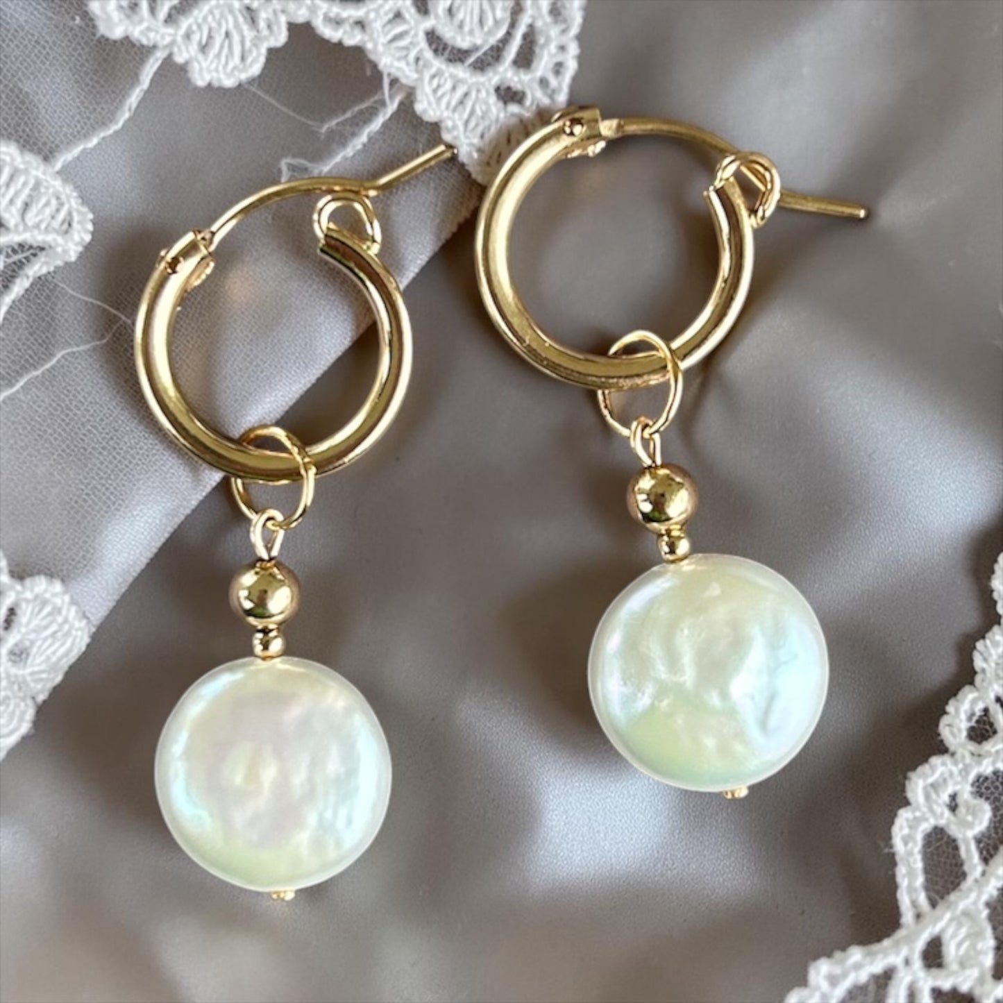 Fresh Water Pearl huggies
