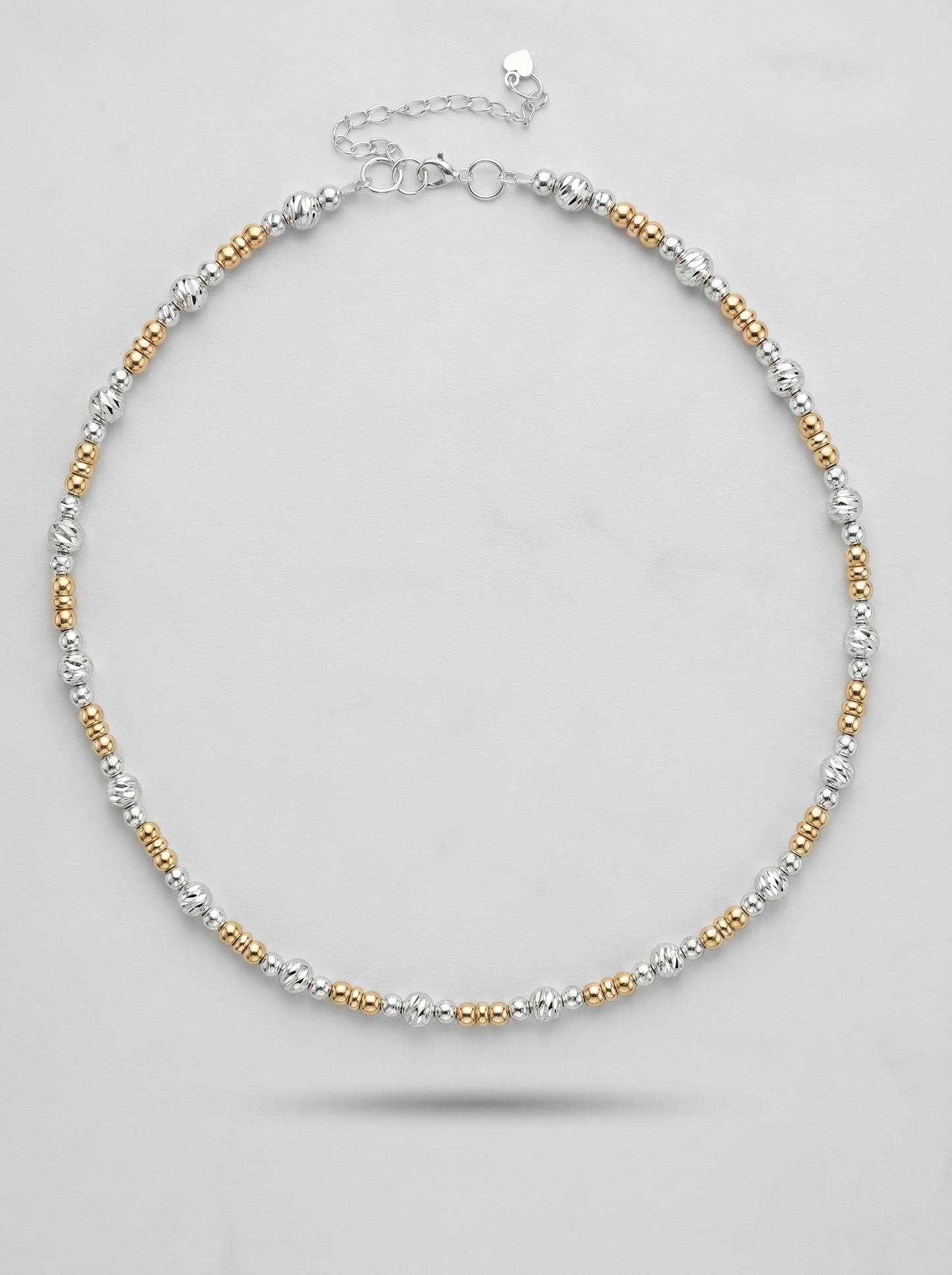 Hammered mixed metal necklace