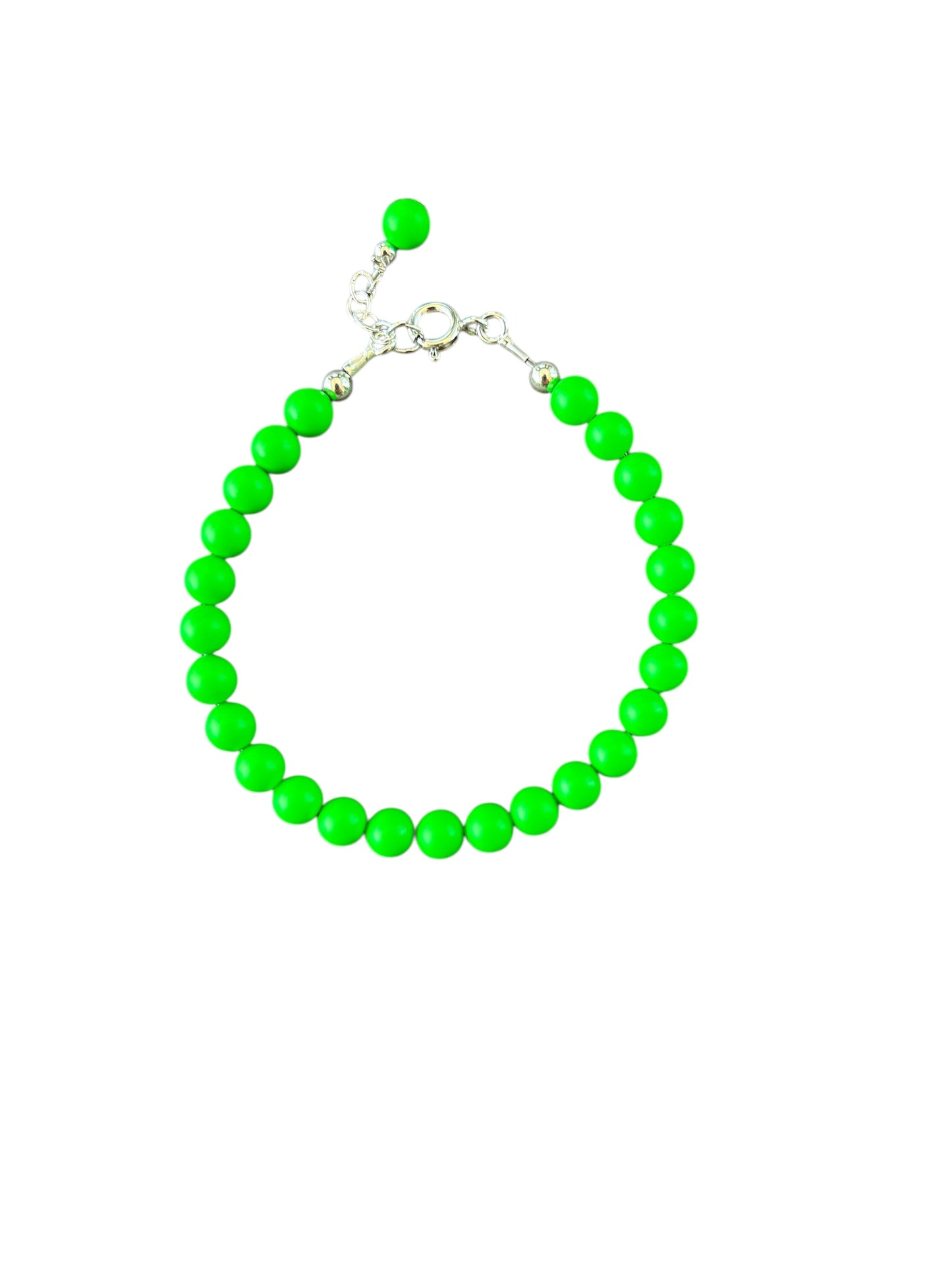 Neon Swarovski Pearl bracelet (Silver)