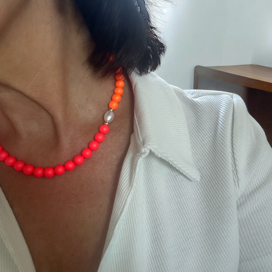 Neon Summer fruits necklace