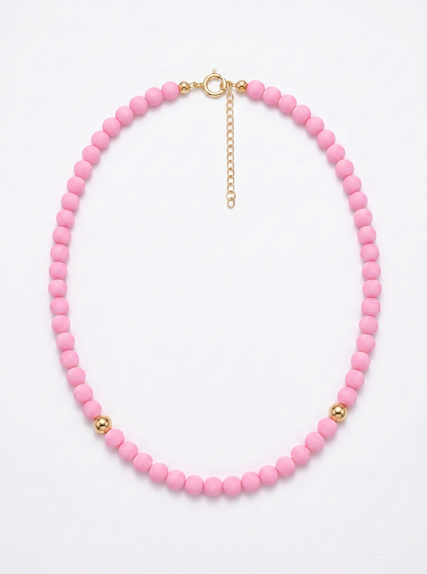 Soft Pink Beaded Necklace