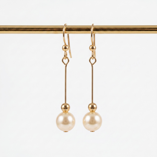 Swarovski Pearl Earrings (14K Gold Filled)