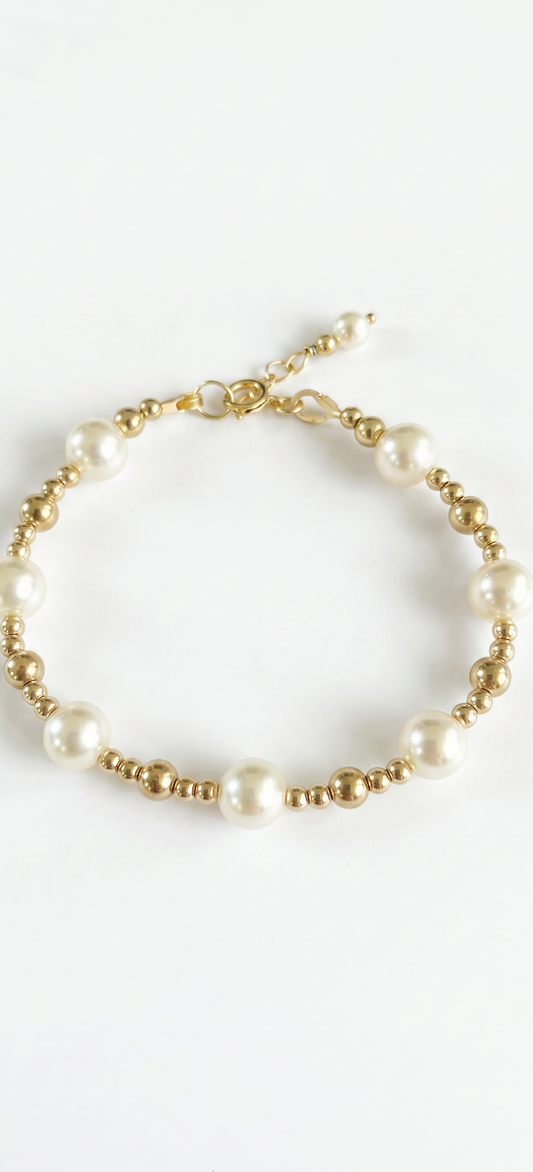 Swarovski Pearl Gold Filled Bracelet