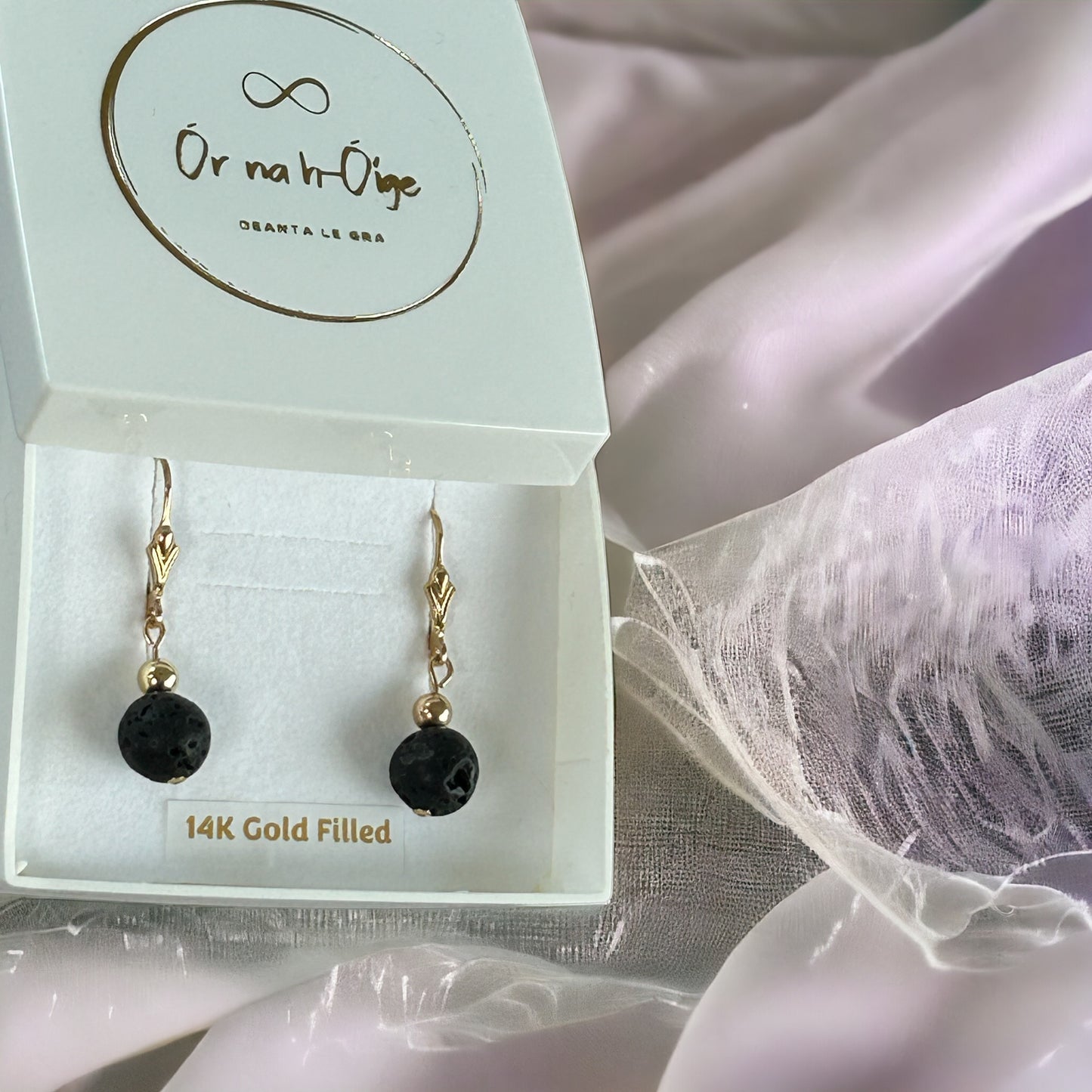 Lava fleur de Lis earrings