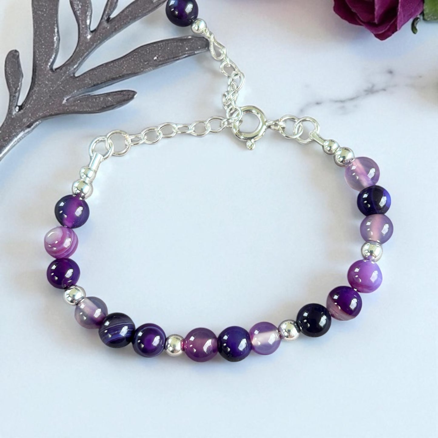 Purple Agate Bracelet