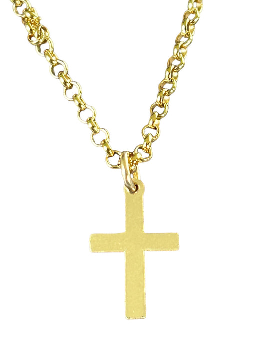 Men’s Gold Cross and chain