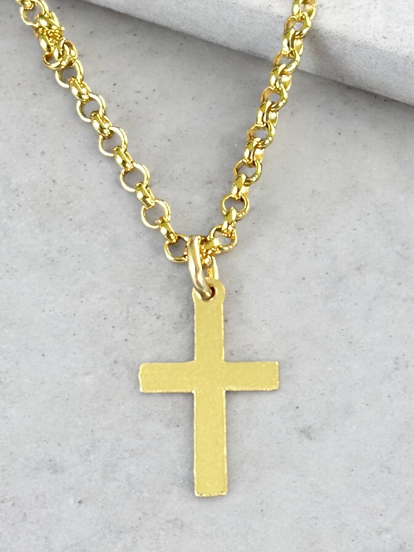 Men’s Gold Cross and chain